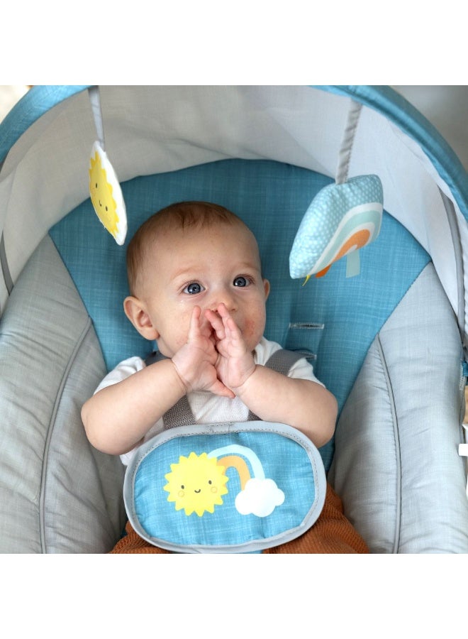 ingenuity إنجينيتي - أرجوحة الأطفال المحمولة مع مظلة وادي الشمس - أزرق فاتح، من 0 إلى 9 أشهر - Image 2